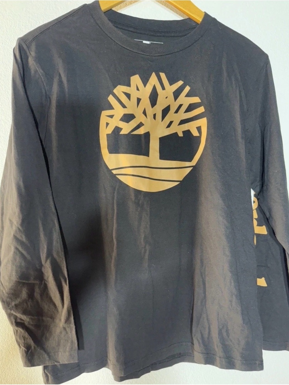 Timberland Kids Black Long Sleeve T-Shirt Size Large 14-16